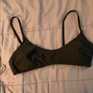 aerie black bralette bikini top